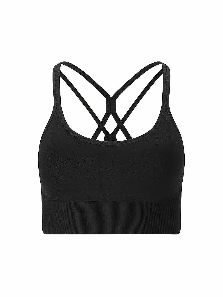Reggiseno sportivo da donna Foan Seamless Low Support nero | XXS/XS