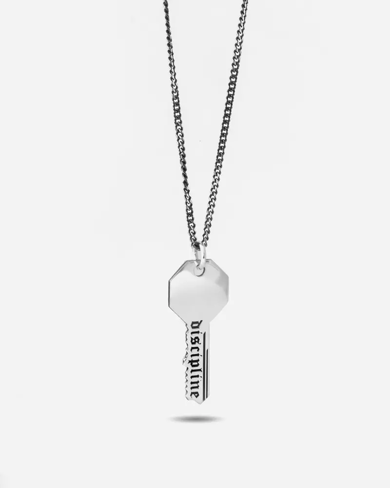 Collana Con Ciondolo Chiave Discipline Andrea Presti Brunito Lucido