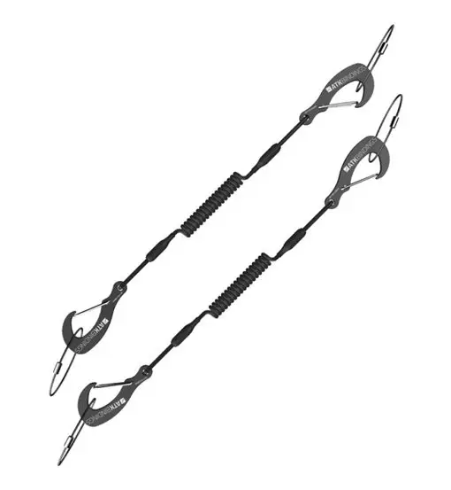 Kevlar Core Leash Double Carabiner - accessorio per scialpinismo Black