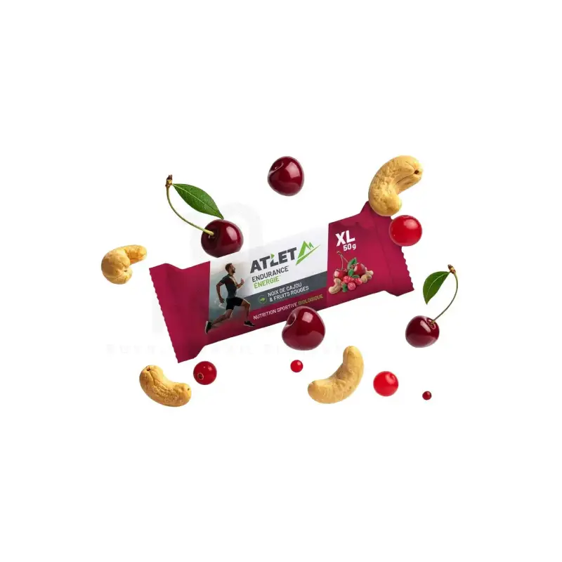 Barre energetica Bio frutti rossi e anacardi ATLET Nutrition