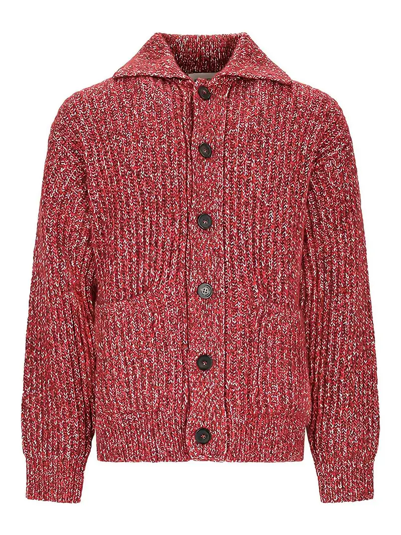 Camicia Cinglese Mouline Rosso Scuro