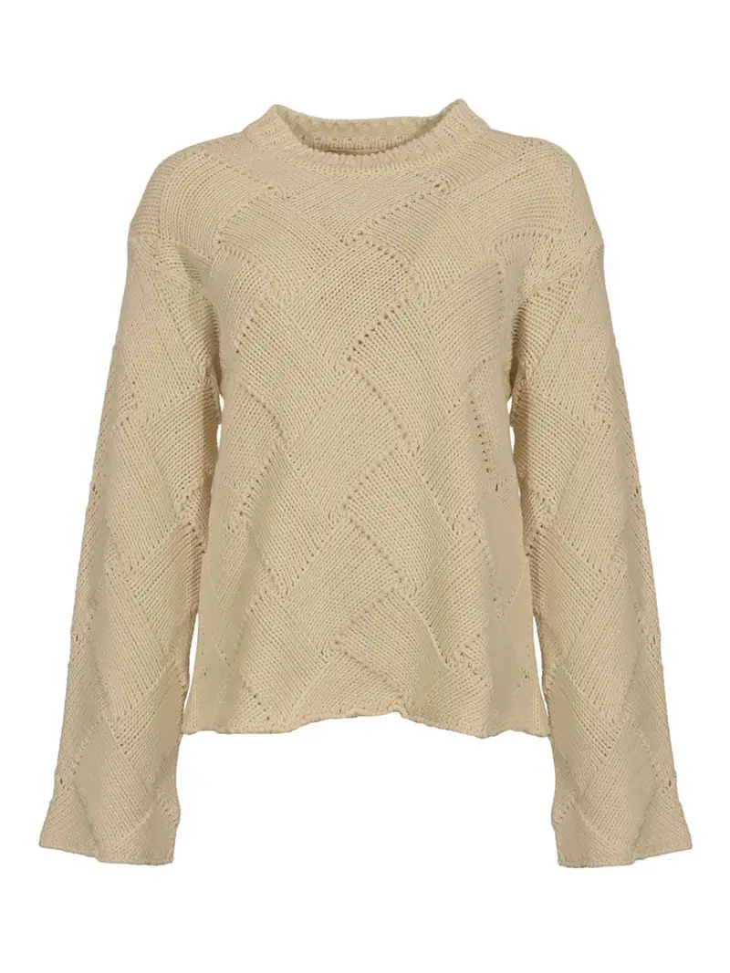 Maglione Misto Lana Bianco