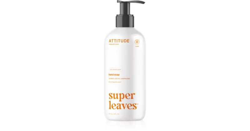 Super Leaves arancia sapone liquido naturale mani con effetto disintossicante 473 ml