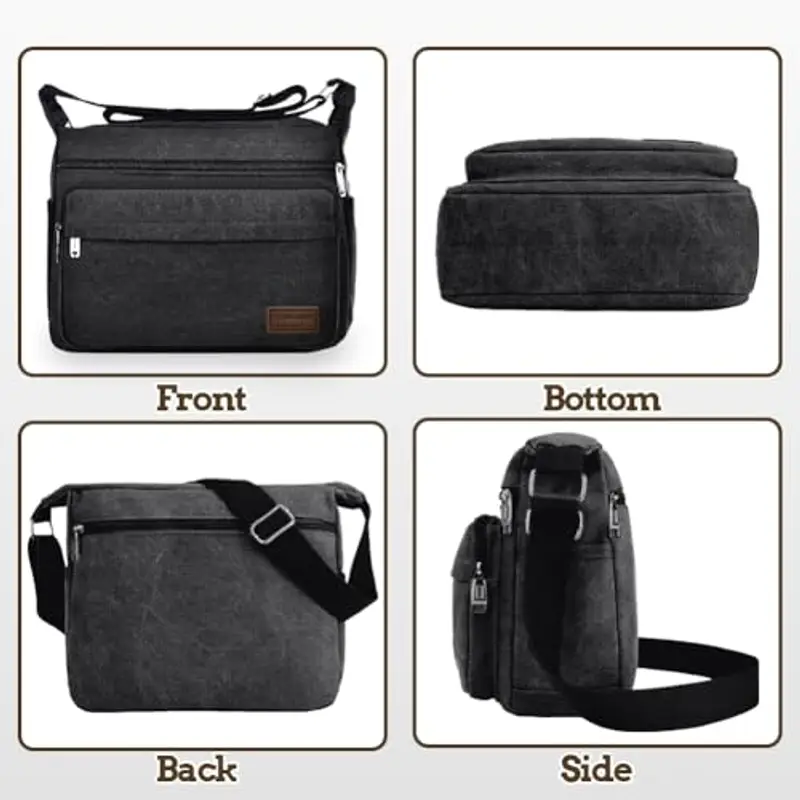 Aucuu Borsa a tracolla Uomo Nero 1898134 miniatura 3