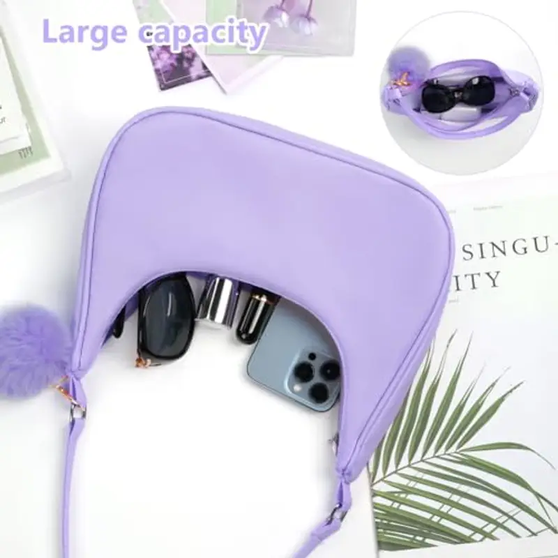 Aucuu Borsa a tracolla Donna Viola 1597595 miniatura 3