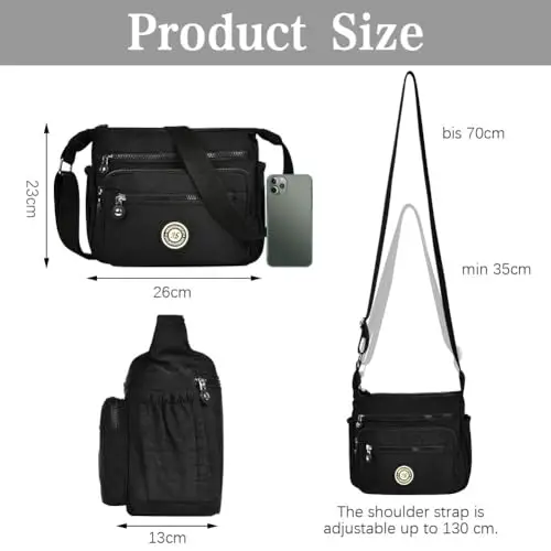 Aucuu Borsa a tracolla Donna Argento 3615025 miniatura 2