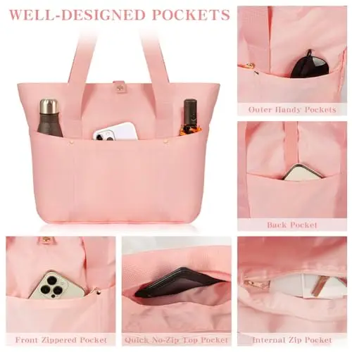 Aucuu Borsa Tote e a Tracolla Donna, Shopper con Tasche Multiple, Grande Capacità per Lavoro, Viaggi, Shopping miniatura 3