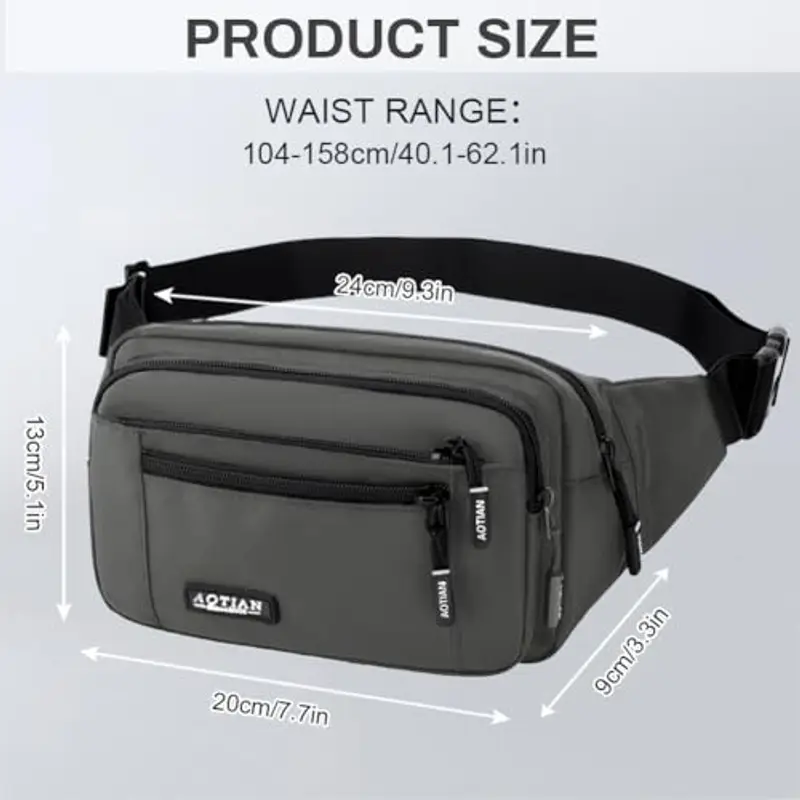 Aucuu Marsupio Uomo Nero 2452989 miniatura 2