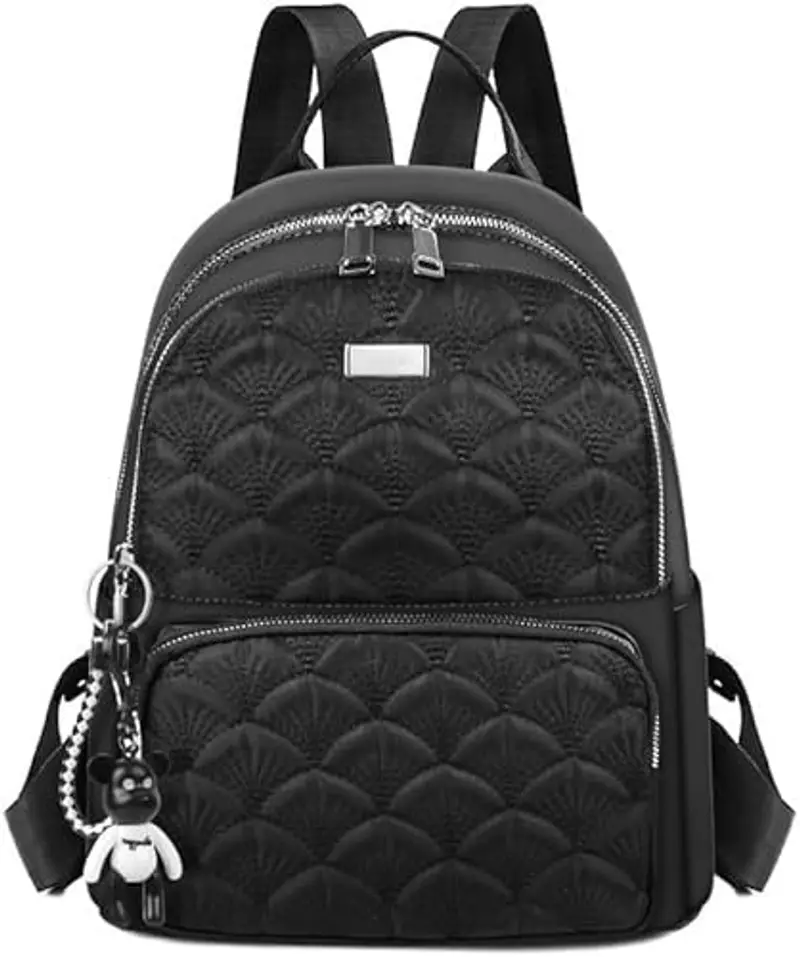 Aucuu Zaino Donna, Borsa Zaino Donna Elegante, Zainetto Casual in Nylon, Zaini Piccolo Antifurto da Donna, Borsa a Zainetto Casual per Shopping Scuola Viaggio Lavoro