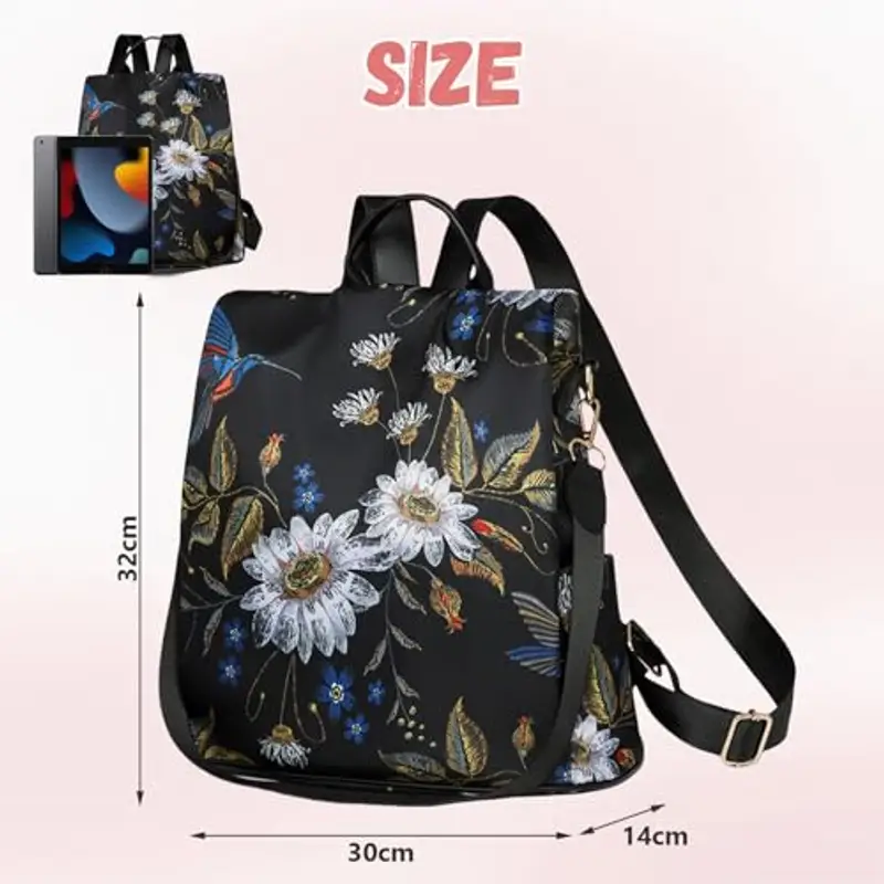 Aucuu Zaino Donna, Borsa Zaino Donna Elegante, Zaini Antifurto, Piccoli Zaini Casual, Borsa da Scuola per Ragazze, Borse a Zainetto Casual per Shopping Scuola Viaggio Lavoro miniatura 2