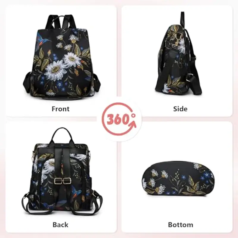 Aucuu Zaino Donna, Borsa Zaino Donna Elegante, Zaini Antifurto, Piccoli Zaini Casual, Borsa da Scuola per Ragazze, Borse a Zainetto Casual per Shopping Scuola Viaggio Lavoro miniatura 3