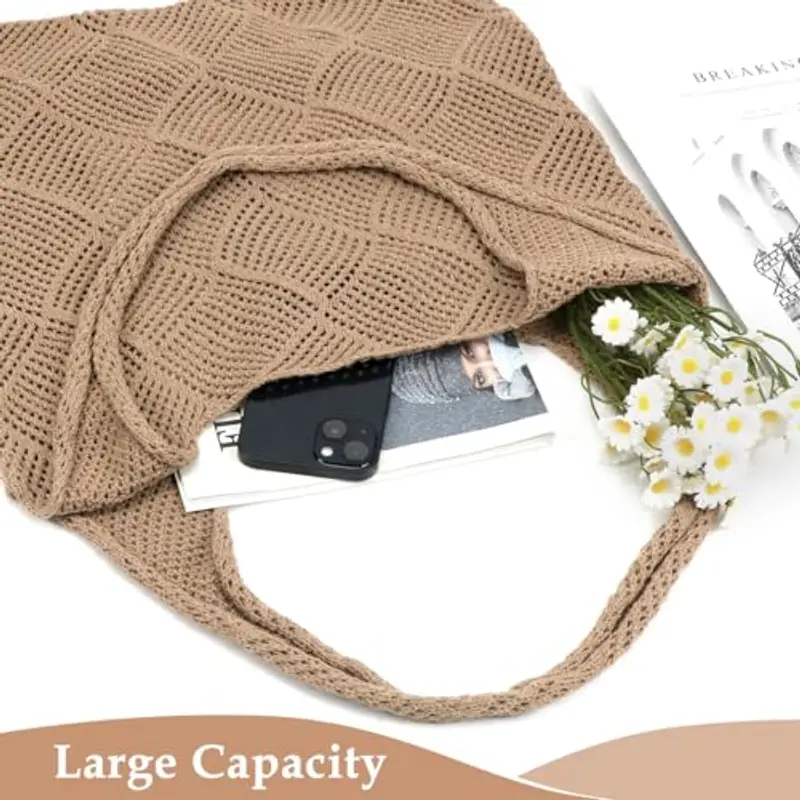 Augesak Borsa da Spiaggia da Donna (Marrone) miniatura 3