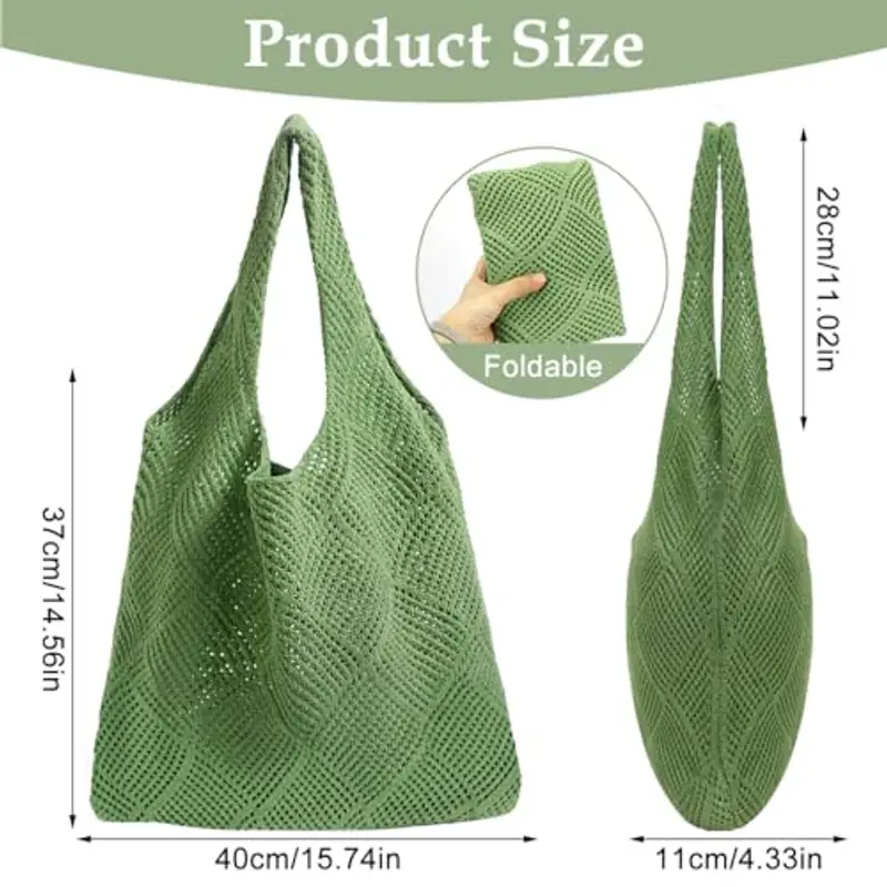 Augesak Borsa da Spiaggia da Donna (Verde) miniatura 2