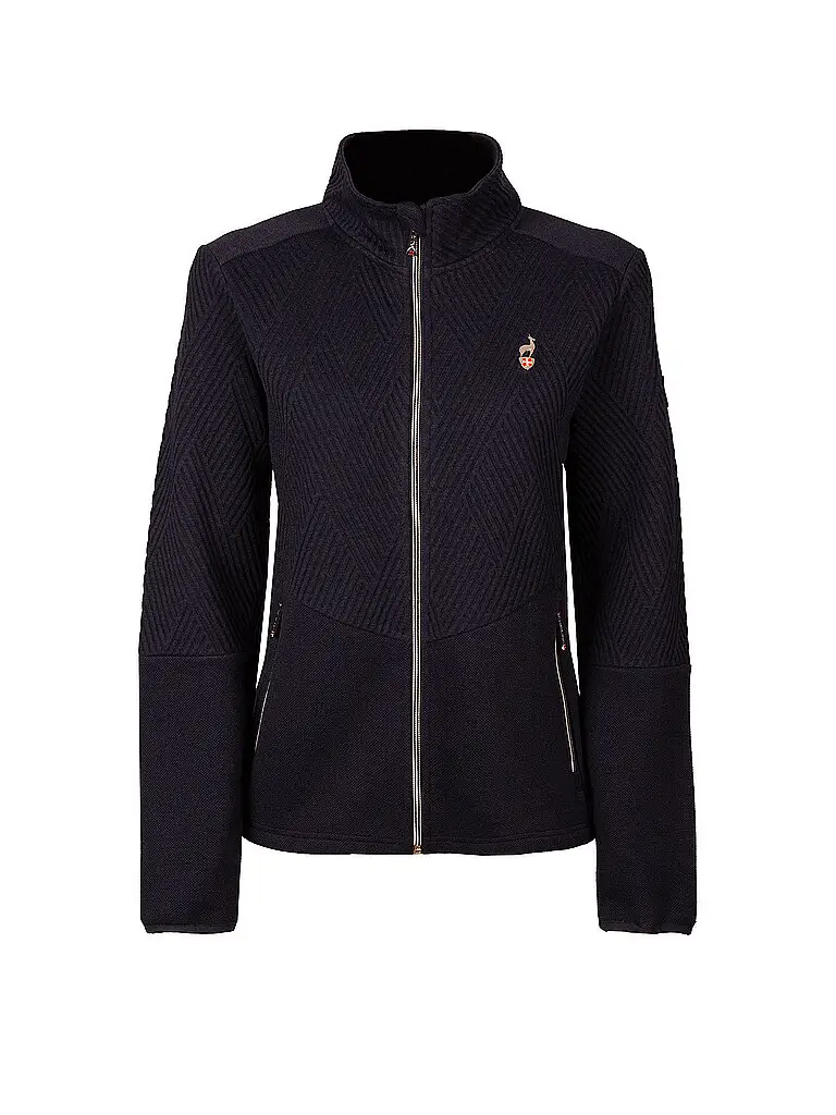 Giacca da donna in maglia jacquard nero | M