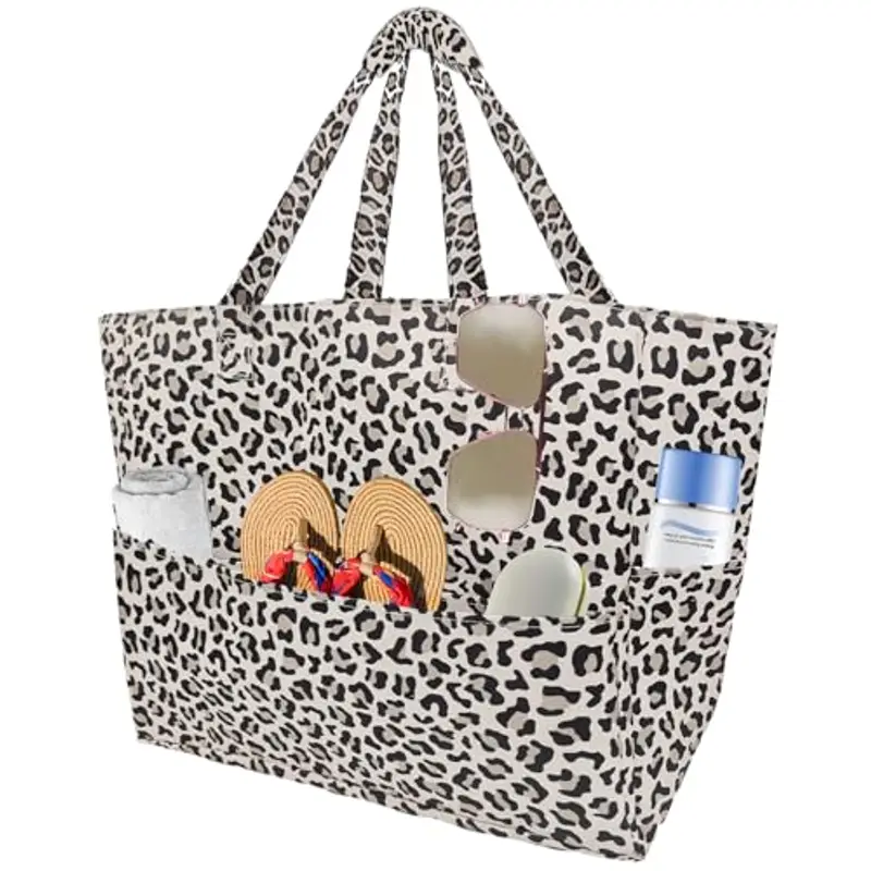 AUNGKWANG Borsa Mare Donna, Grande da Spiaggia, Borsa Spiaggia Donna Impermeabile per Spiaggia, Viaggio, Vacanza, Piscina, Shopping e Uso Quotidiano