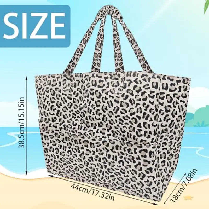 AUNGKWANG Borsa Mare Donna, Grande da Spiaggia, Borsa Spiaggia Donna Impermeabile per Spiaggia, Viaggio, Vacanza, Piscina, Shopping e Uso Quotidiano miniatura 2