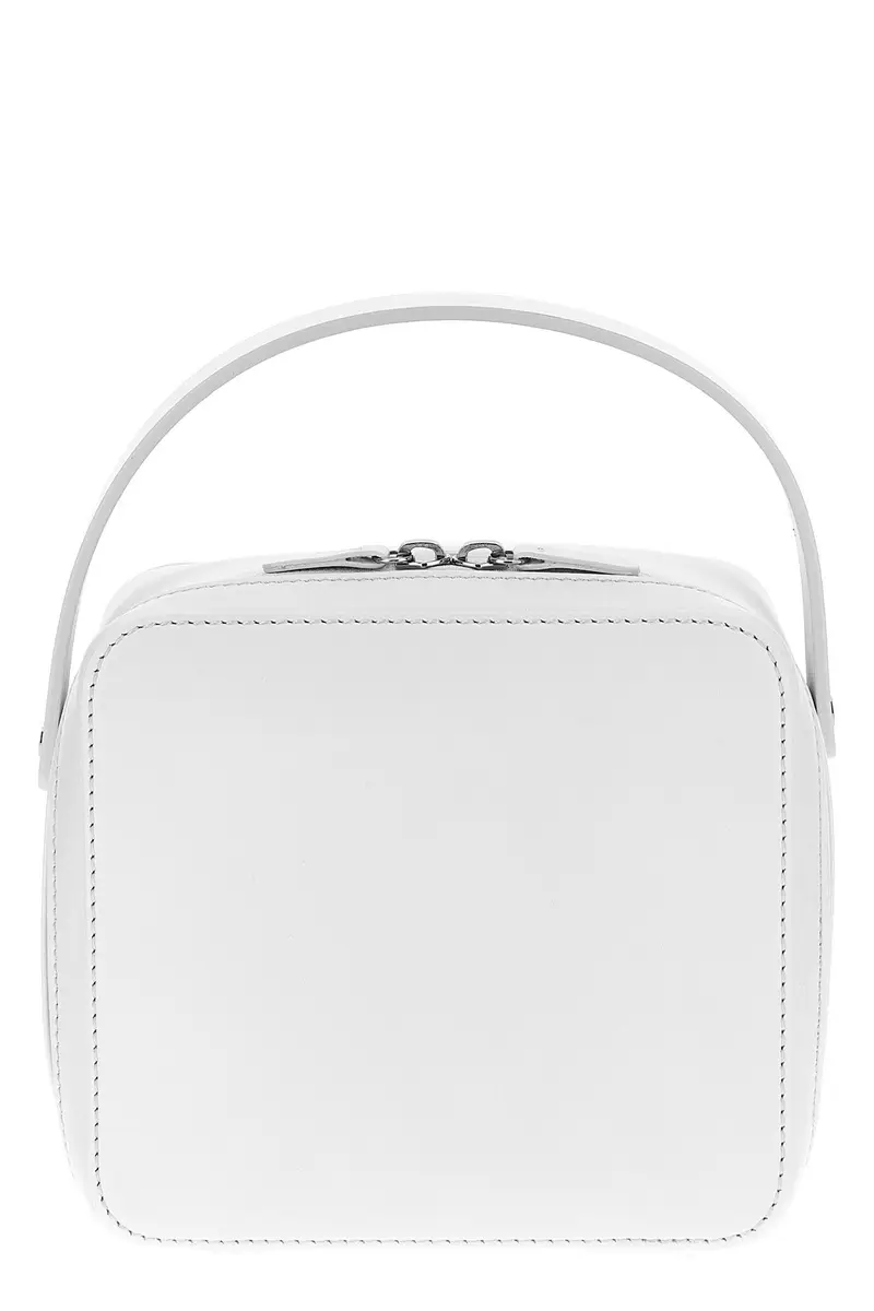 Borsa A Mano Leather Small Travel Case Bianco