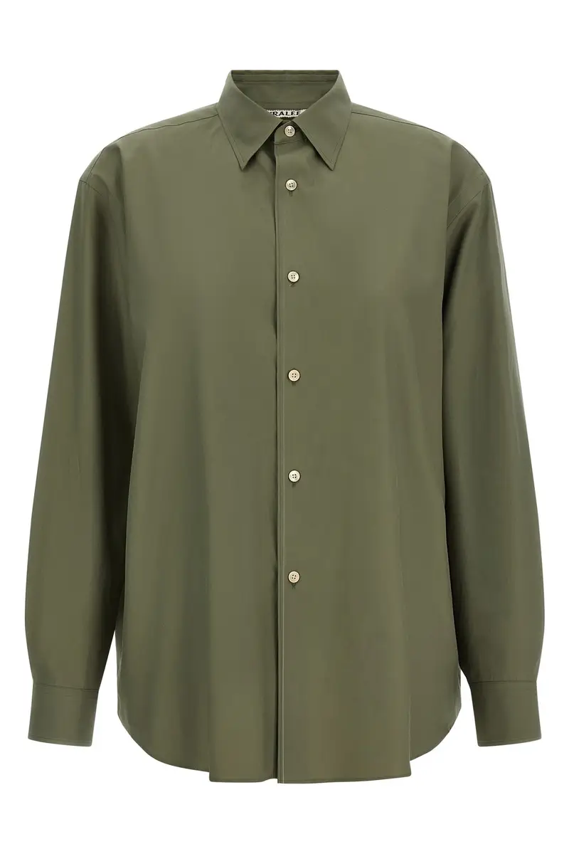 Camicia Washed Finx Twill Verde