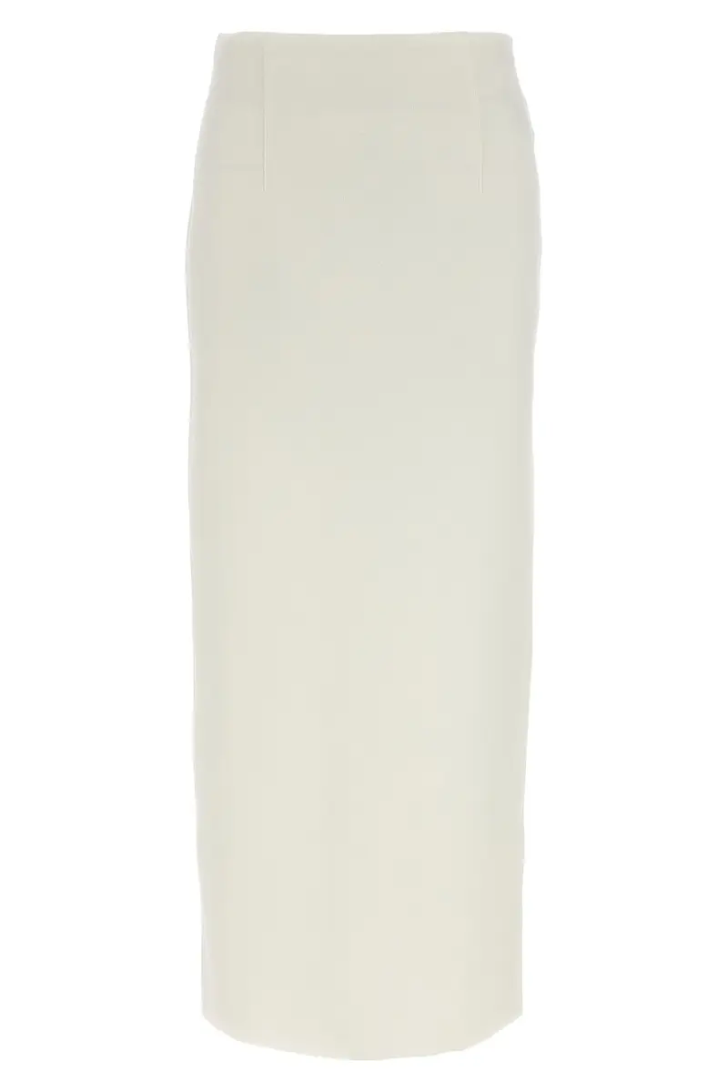 Gonna Maglia Double Face Bianco