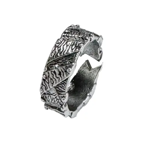 Auriselle Anello da Uomo Regolabile Irregolare Geometrico Vintage Viking Retro Open Ring Anello da Pollice Gotico