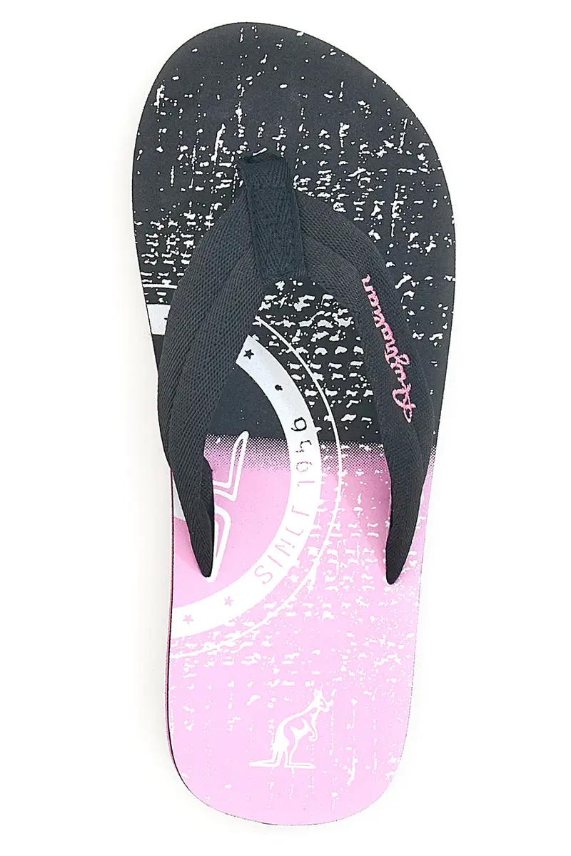 Infradito nere e fucsia con stampa grafica da donna Australian AU24W408 [WHITE miniatura 3