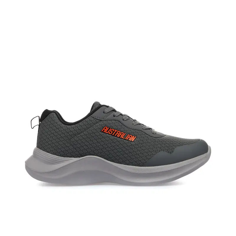 Sneakers uomo grigie da running con maxi suola