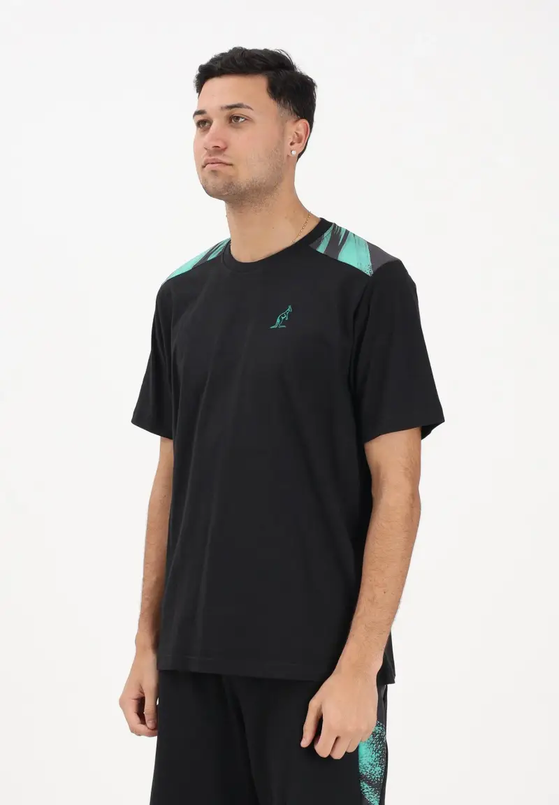 T-shirt a manica corta Brush nera da uomo