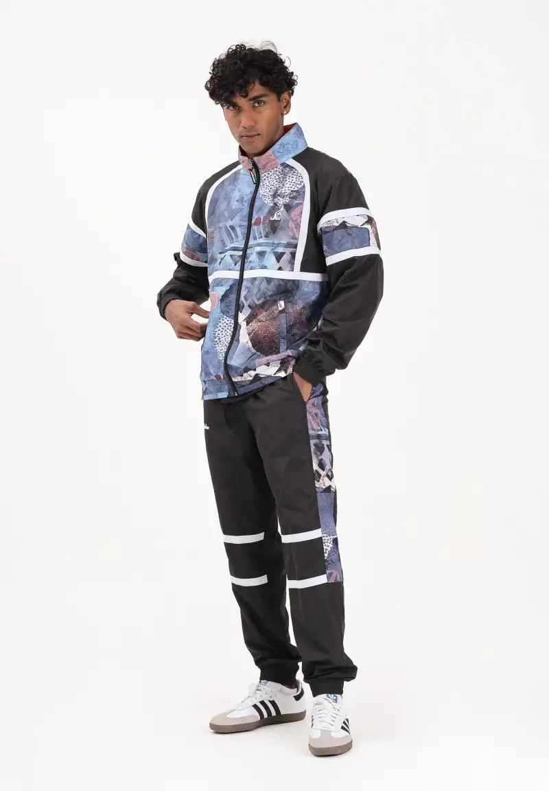 Tuta nera da uomo con stampa "Smash" miniatura 2