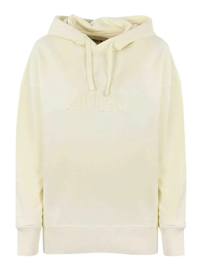 Felpa Con Logo Bianco