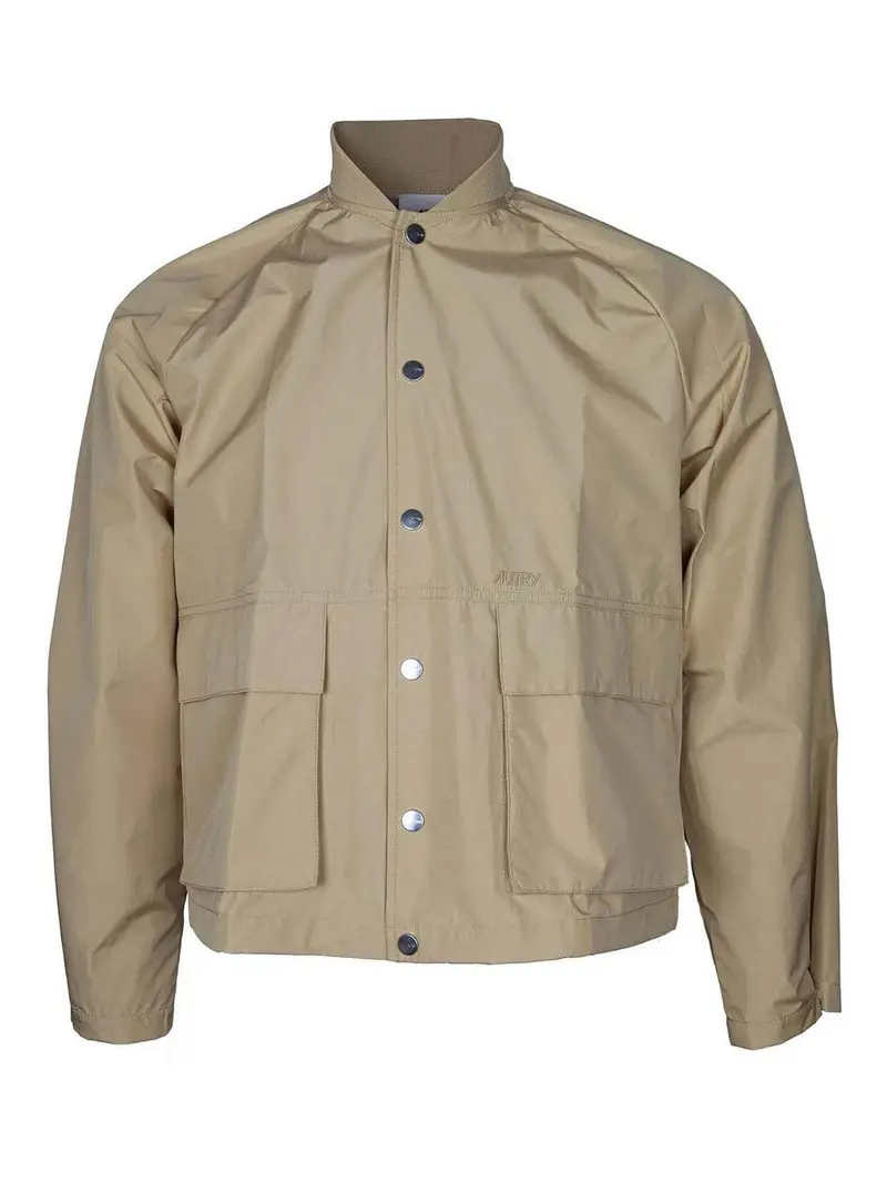 Giubbotto In Nylon Colore Biscotto Cammello