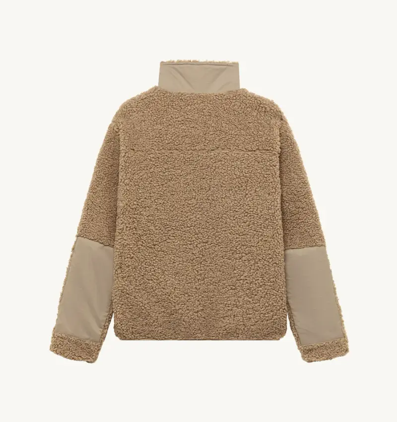 Giubbotto teddy beige miniatura 2