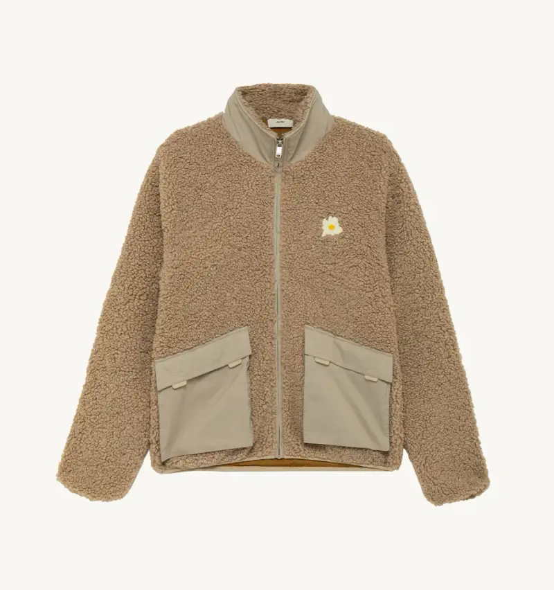 Giubbotto teddy beige