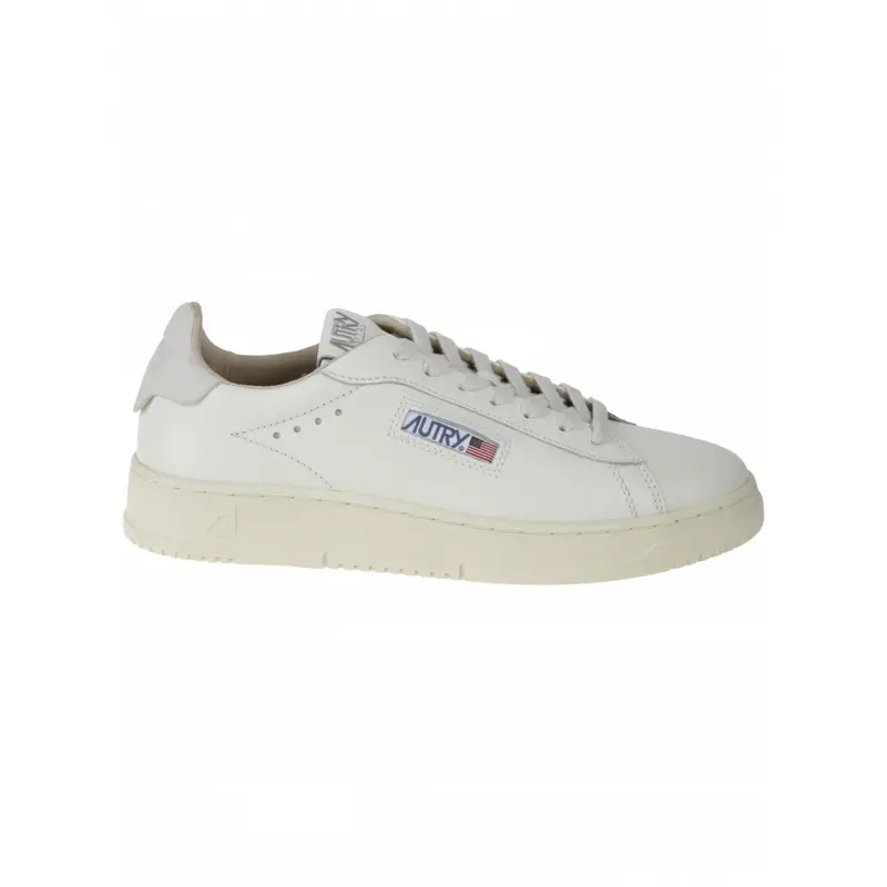 scarpe bianco uomo in pelle con logo laterale