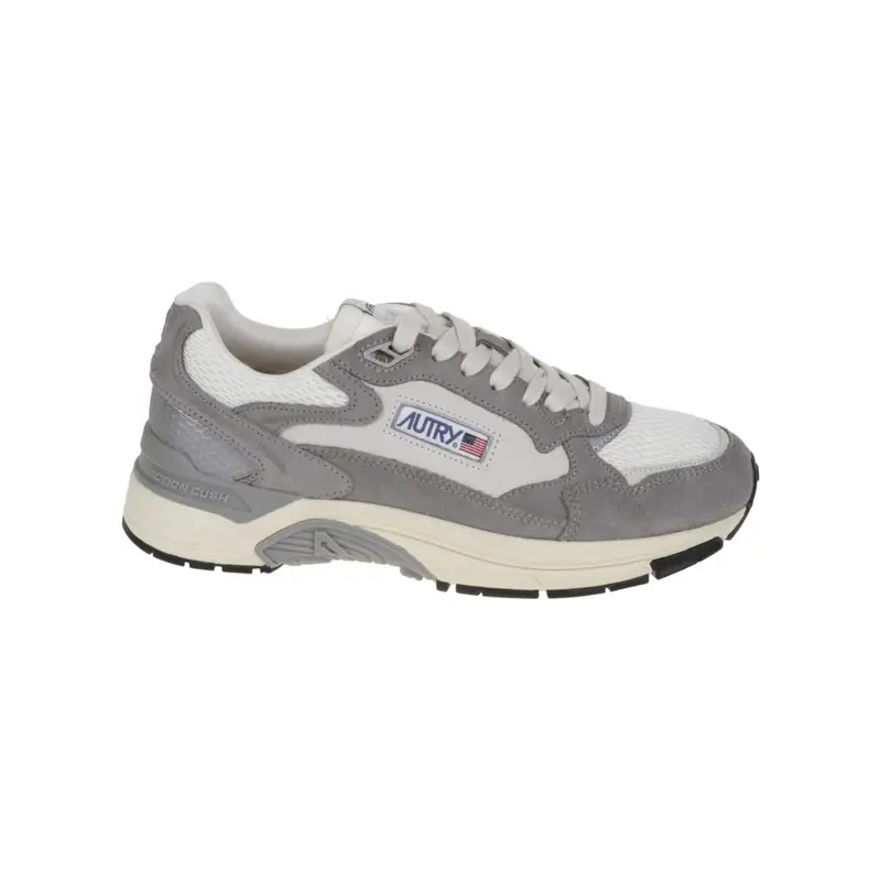 scarpe uomo hyperway running in mesh e in pelle grigio