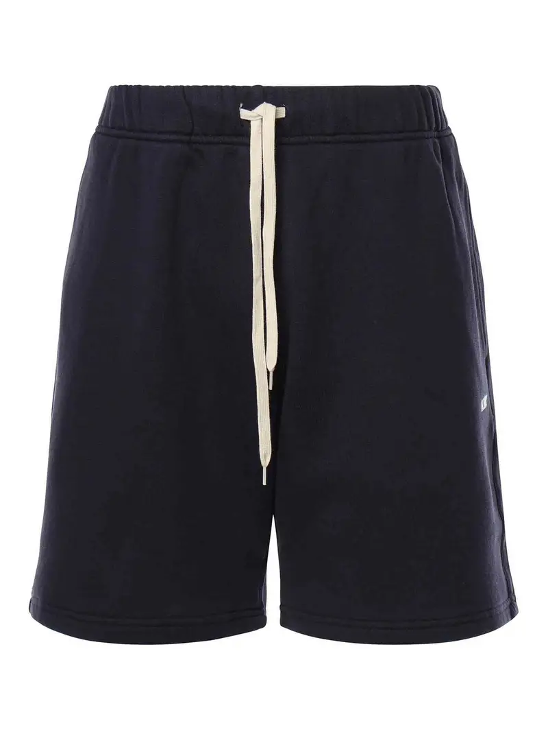 Shorts Con Logo Ricamato Blu
