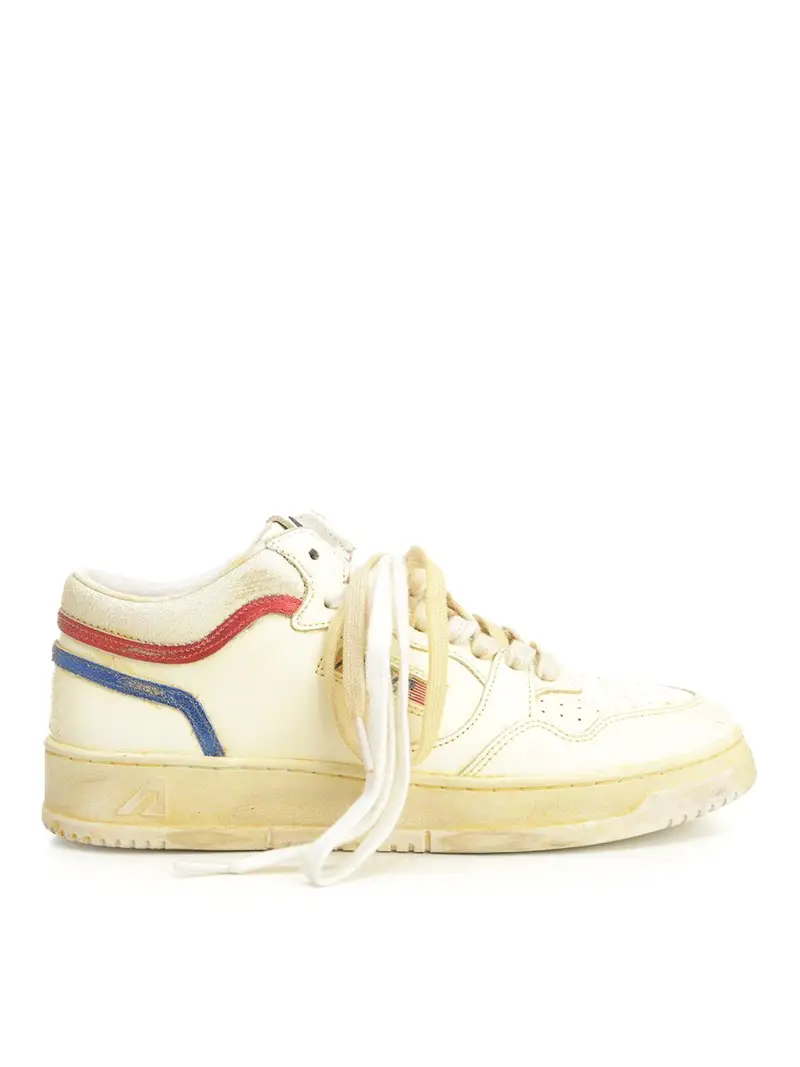 Sneaker a strisce mediali Beige