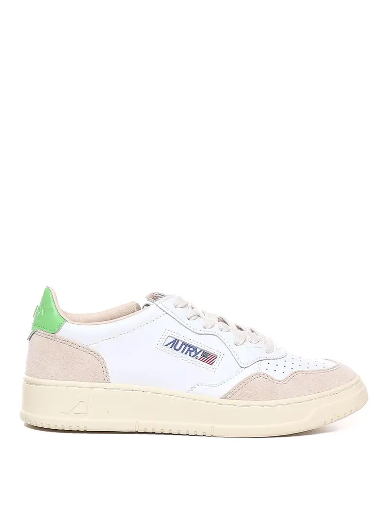 Sneaker Medalist Basse In Pelle E Camoscio Verde