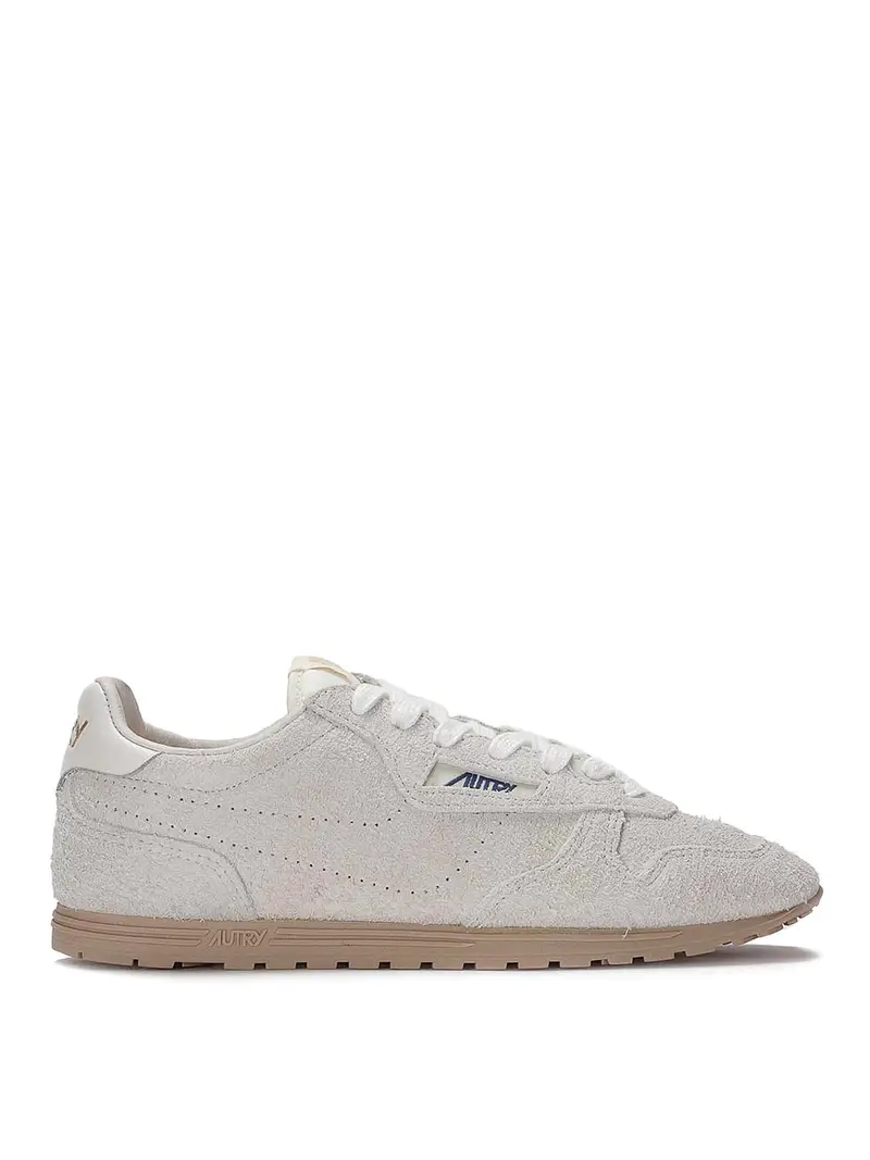 Sneakers in suede Crema