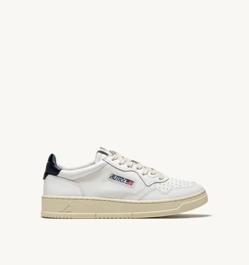 Sneakers medalist low bianco e blu