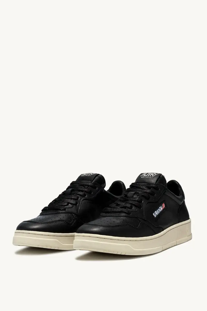 Sneakers medalist Low in nappa nero miniatura 2