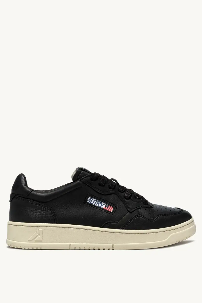 Sneakers medalist Low in nappa nero