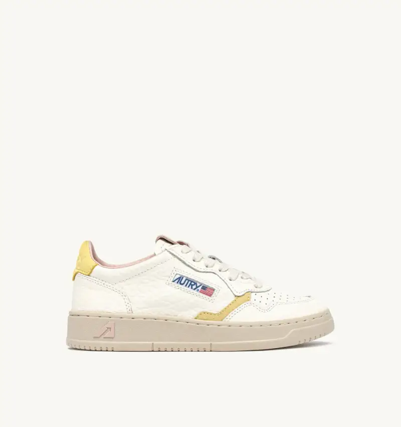 Autry Sneakers Medalist Low Natural e Lemon
