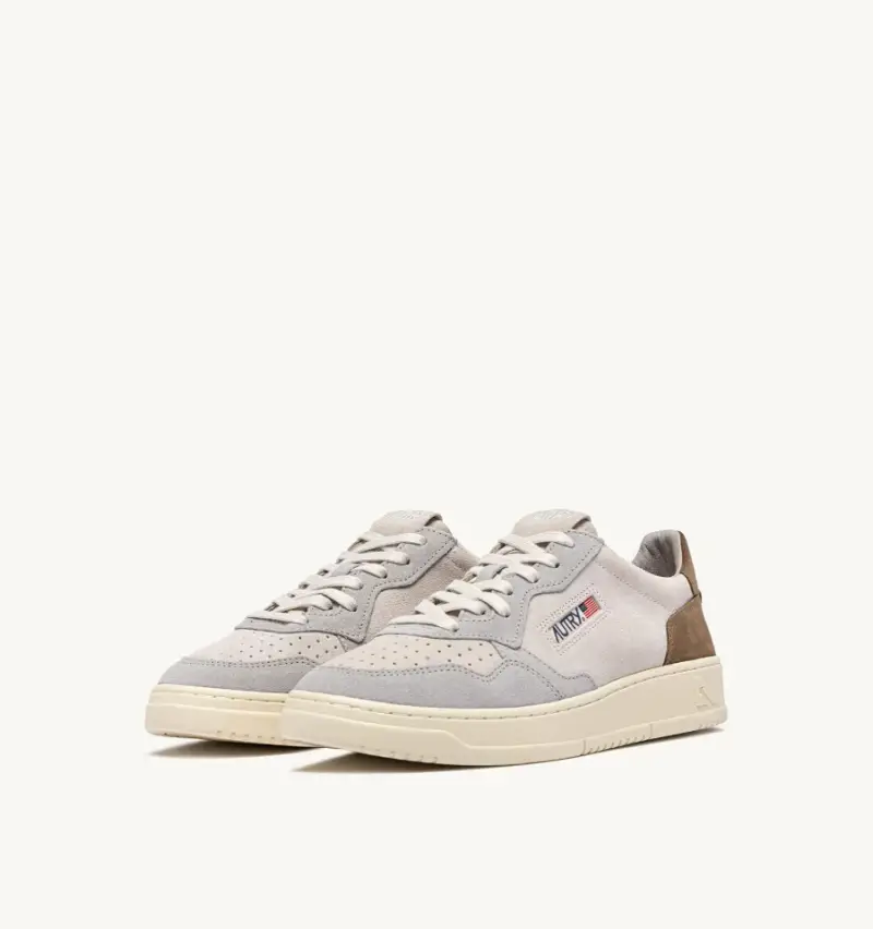 Sneakers medalist low tricolor in suede e marrone miniatura 2