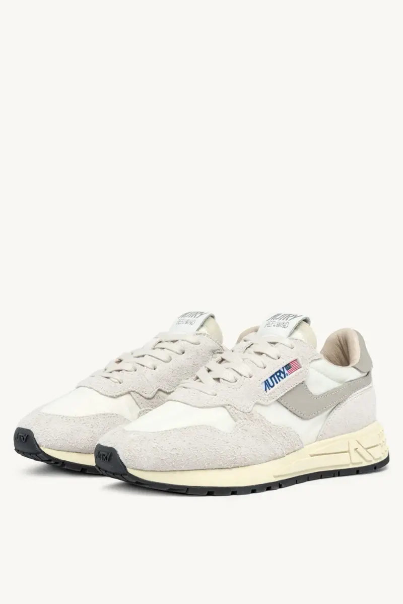 Sneakers Reelwind panna con inserti grigio Bianco miniatura 2