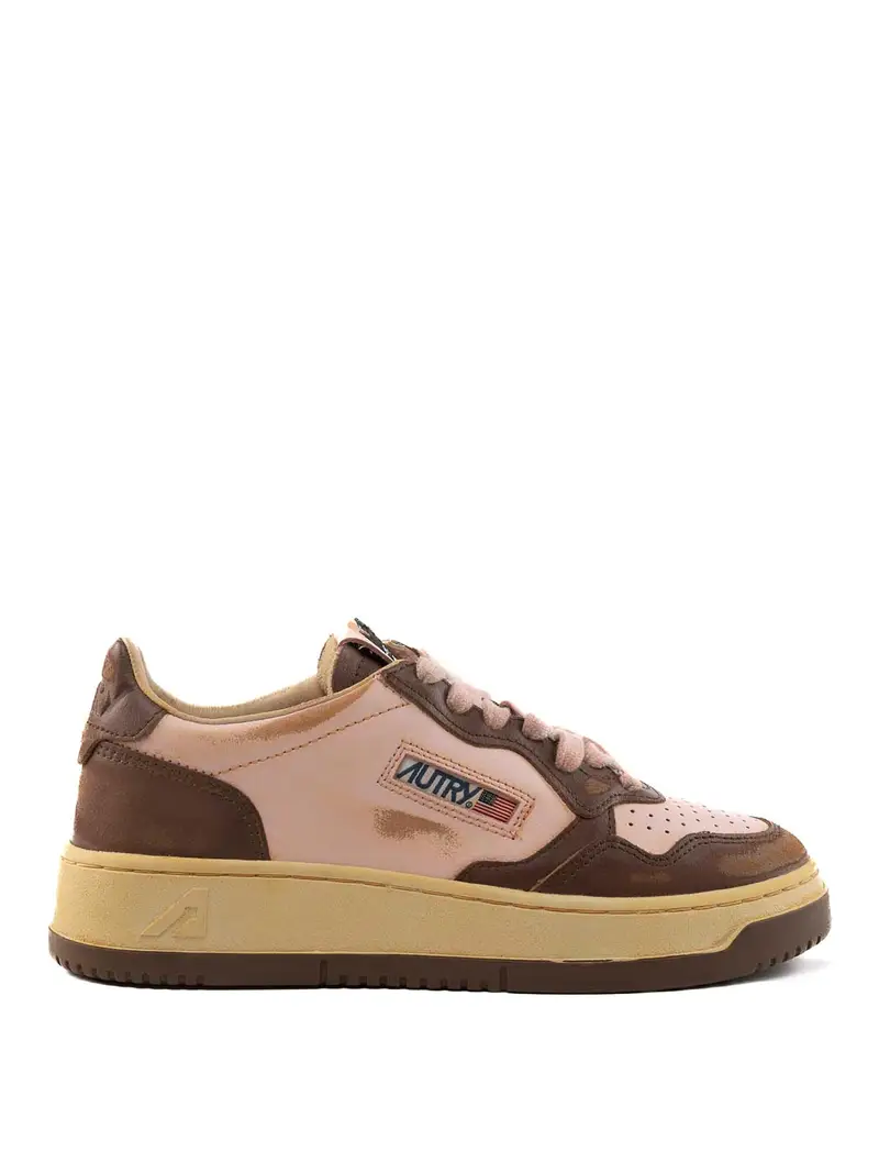 Sneakers Super Vintage Medalist In Pelle Beige