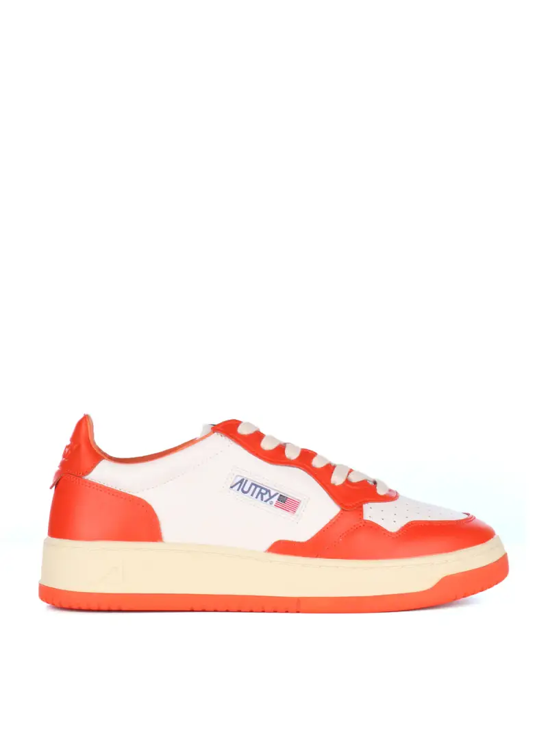 Autry Sneakers Uomo Bianco e Rosso in Pelle