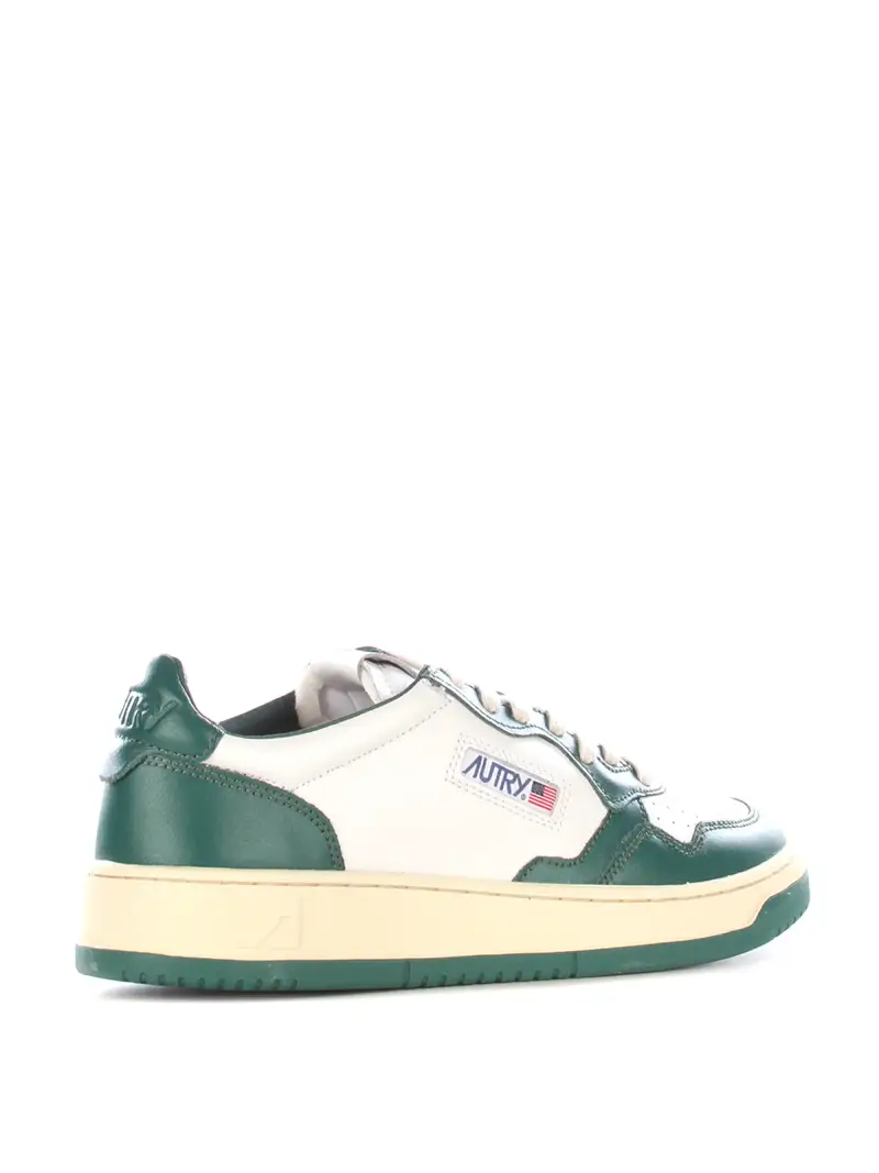 Autry Sneakers Uomo Verde e Bianco in Pelle miniatura 3