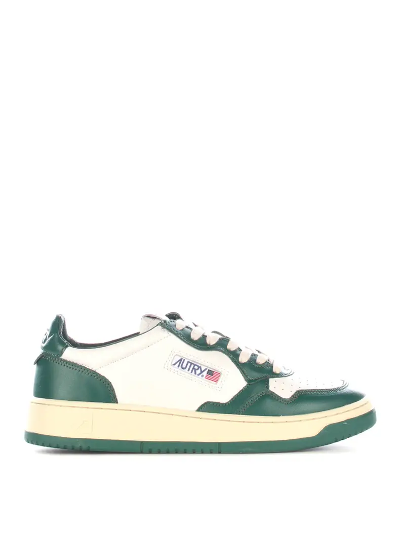 Autry Sneakers Uomo Verde e Bianco in Pelle