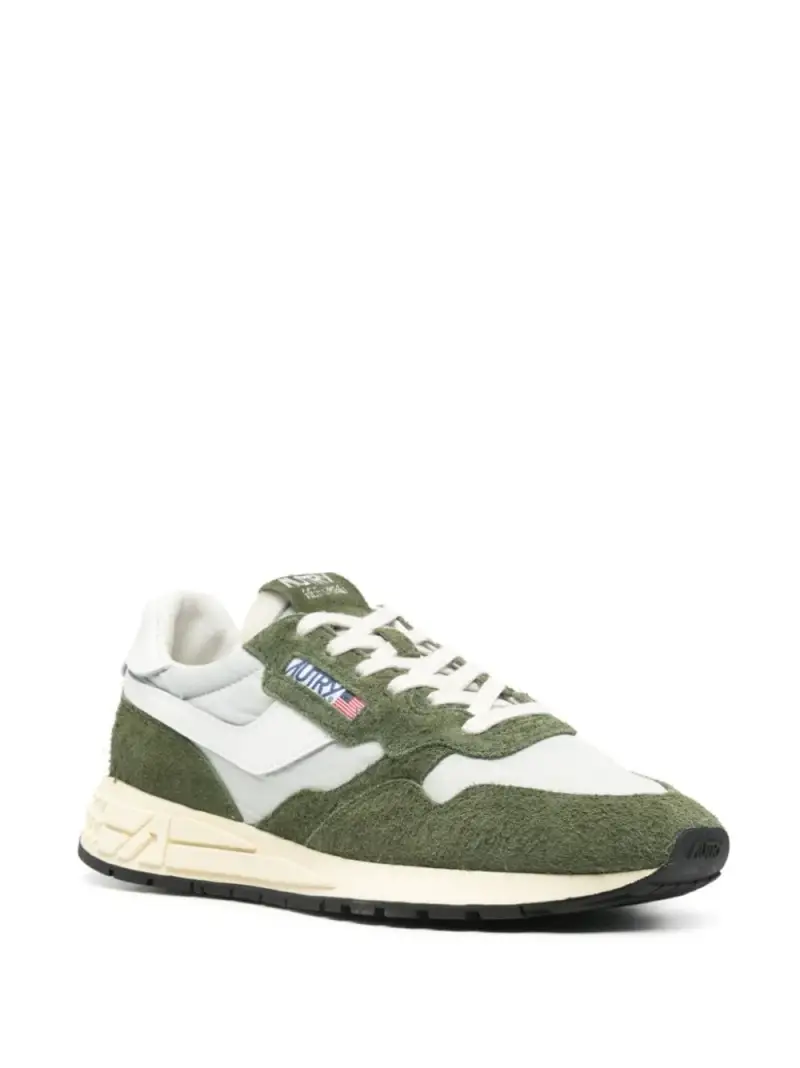 Autry Sneakers Uomo Verde in Suede e Nylon miniatura 2