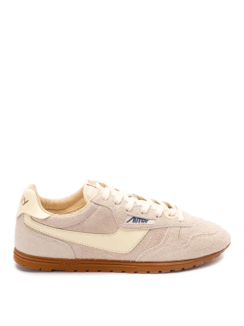 Sneakers Windspin in suede e pelle Beige